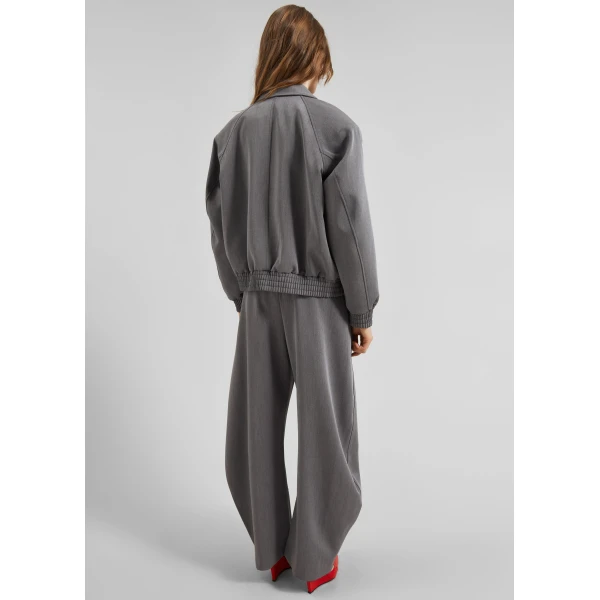 The Frankie Shop Vosges Padded Blouson Jacket - Grey - Oversized Minimalist Jackets in Grey - Shop at Luxury Shoes 
