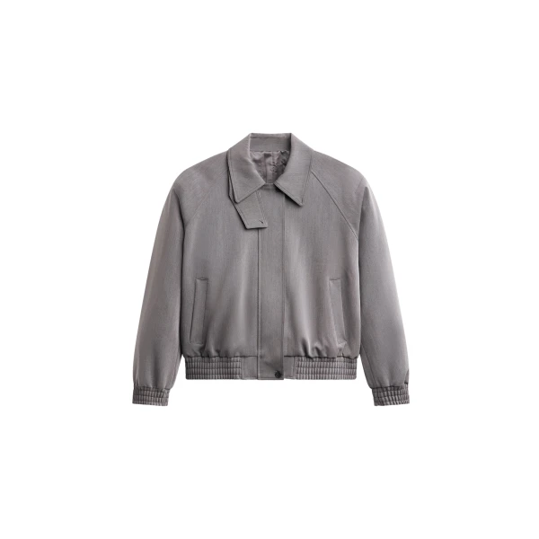 The Frankie Shop Vosges Padded Blouson Jacket - Grey - Oversized Minimalist Jackets in Grey - Shop at Luxury Shoes 