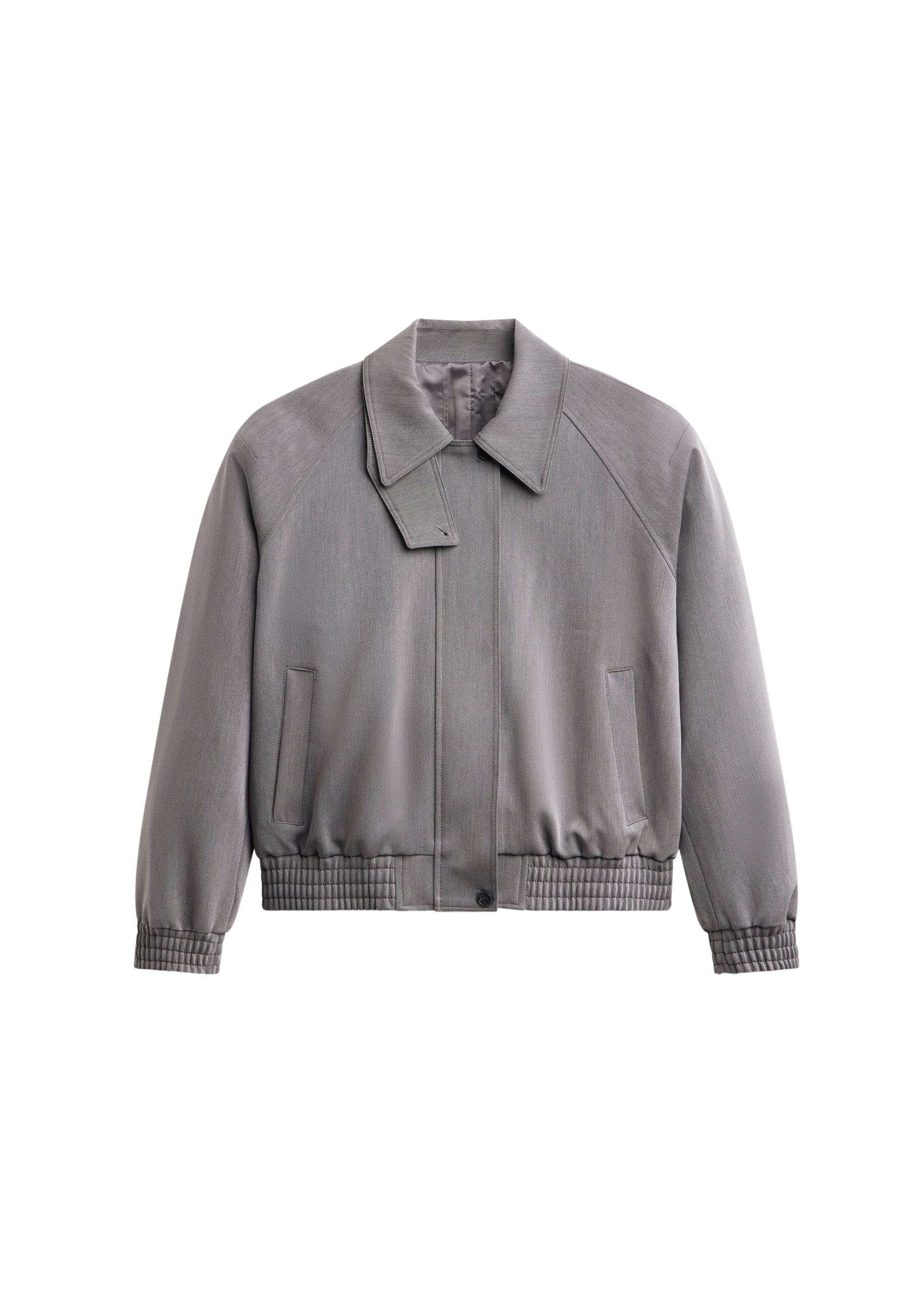 The Frankie Shop Vosges Padded Blouson Jacket - Grey - Oversized Minimalist Jackets in Grey - Shop at Luxury Shoes 