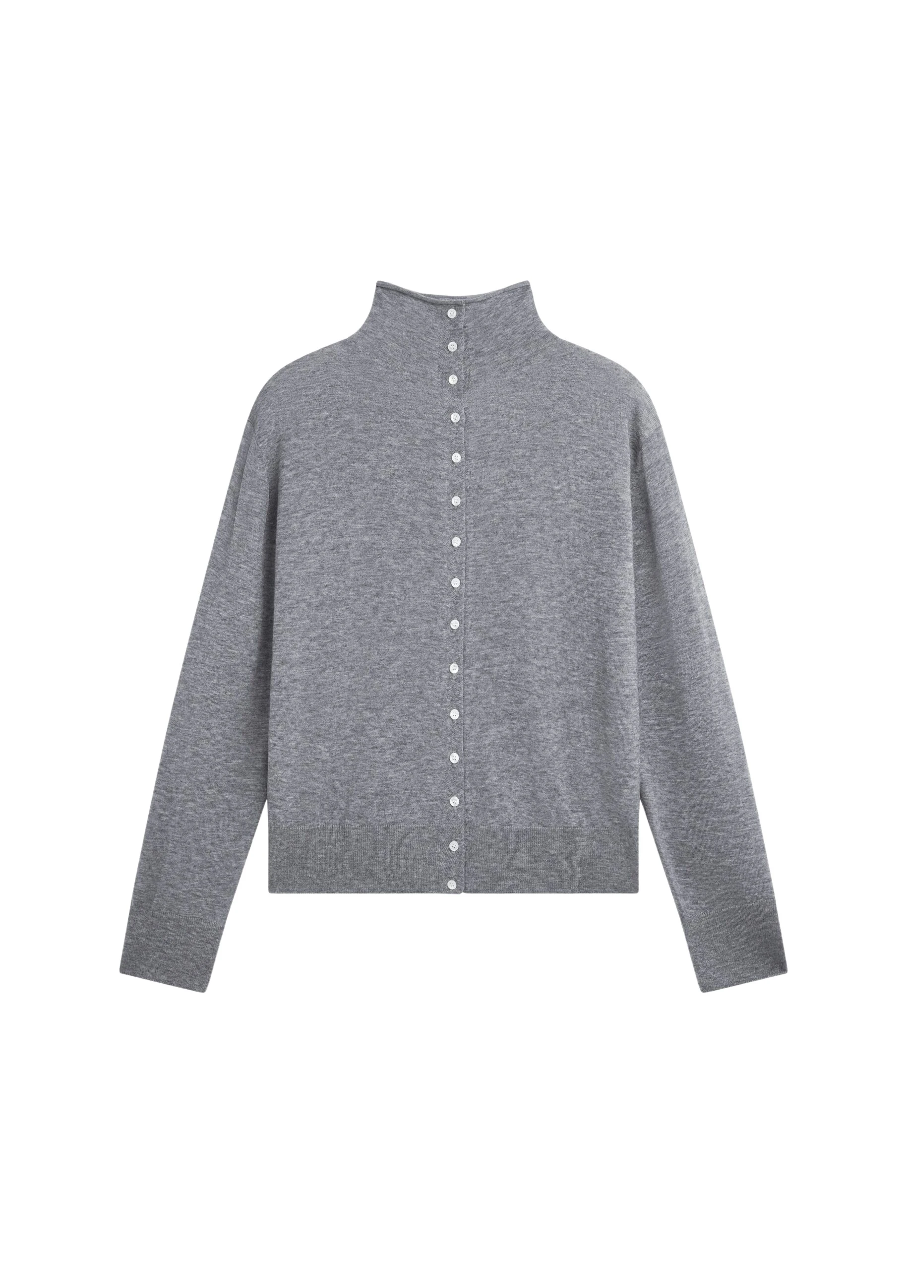 The-Frankie-Shop-Vradal-High-Neck-Cardigan-Grey-coveti-scaled41605_nobg The Frankie Shop Vradal High Neck Cardigan - Grey - Oversized Minimalist Knitwear in Grey - Shop at Luxury Shoes