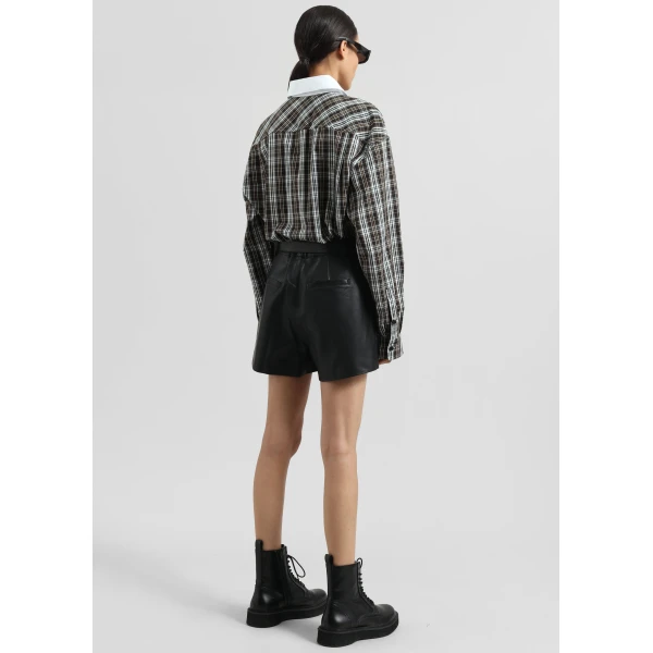 The Frankie Shop Weska Plaid Shirt - Multicolor - Oversized Minimalist Tops in Multicolour - Shop at Luxury Shoes 