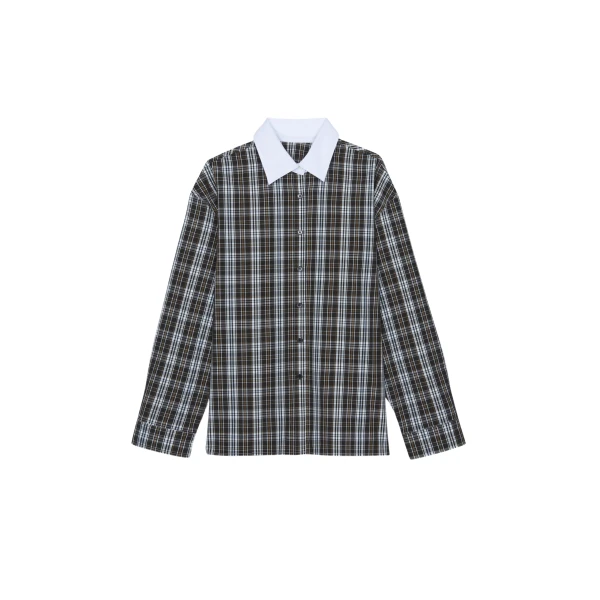 The Frankie Shop Weska Plaid Shirt - Multicolor - Oversized Minimalist Tops in Multicolour - Shop at Luxury Shoes 