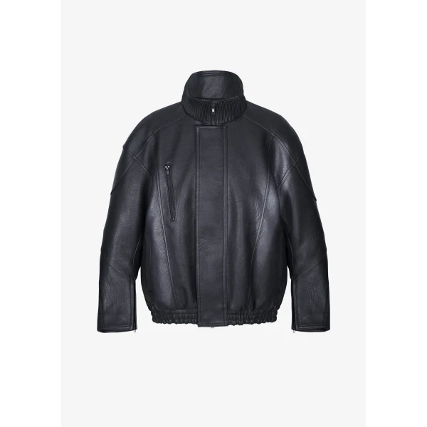 The Frankie Shop Zion Quilted Bomber Jacket - Black - Oversized Minimalist Jackets in Black - Shop at Luxury Shoes 