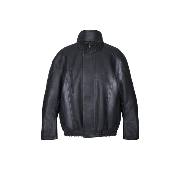 The Frankie Shop Zion Quilted Bomber Jacket - Black - Oversized Minimalist Jackets in Black - Shop at Luxury Shoes 