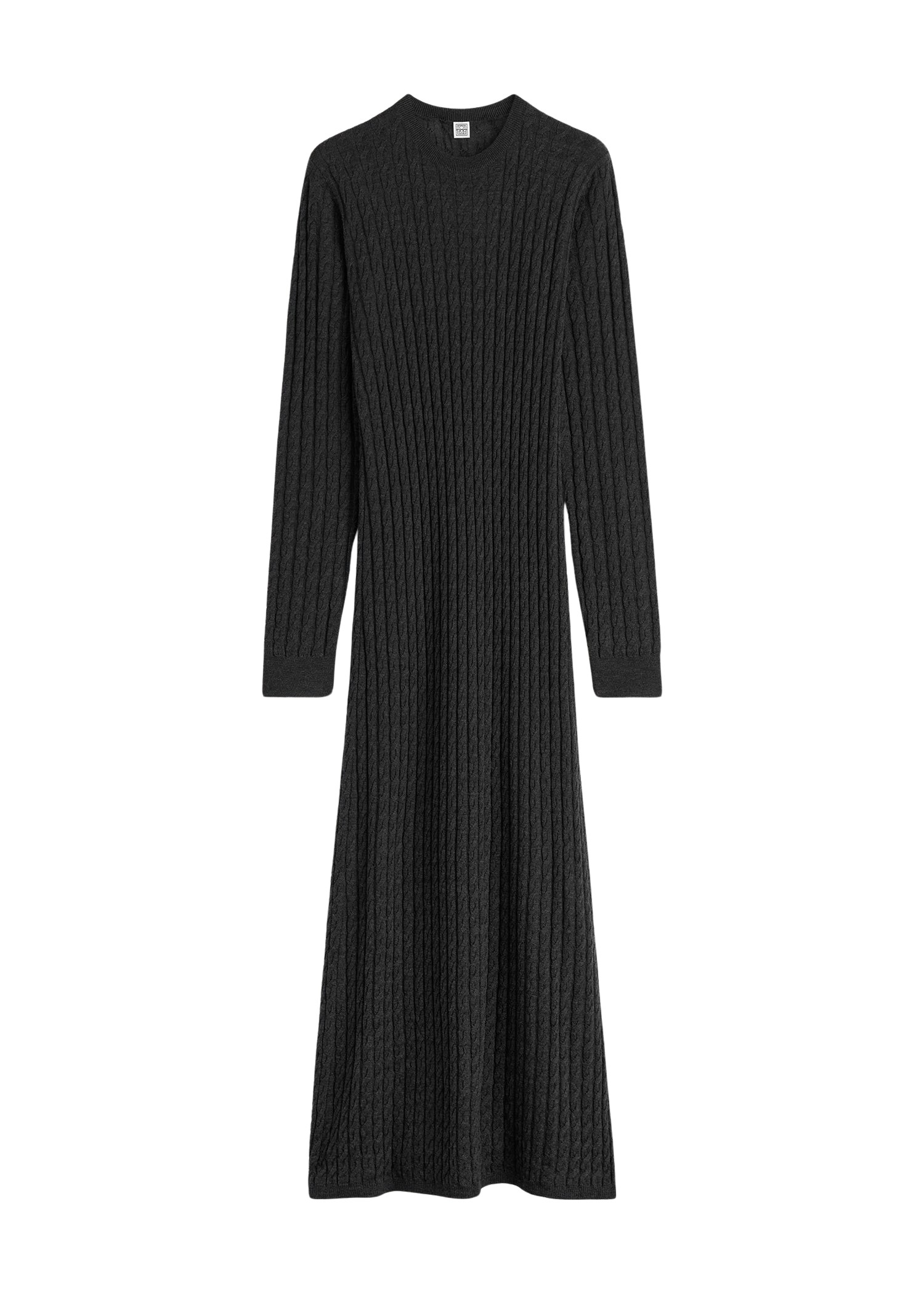 Toteme-Cable-knit-dress-charcoal98637_nobg Toteme Dresses with minimalist design at Luxury Shoes