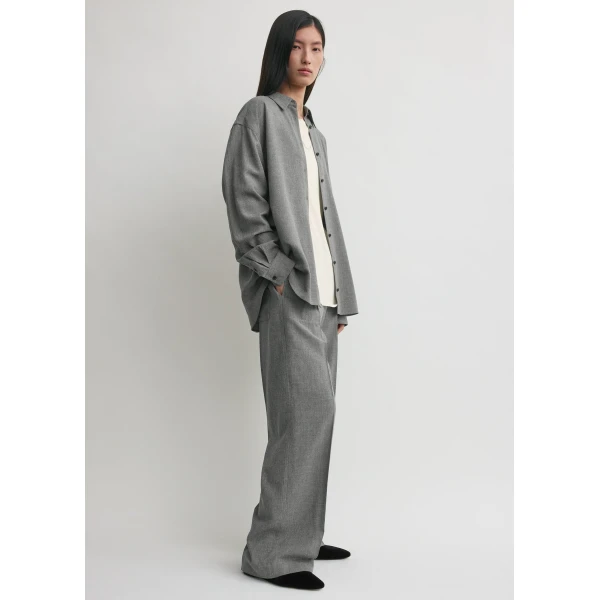 Classic fluid shirt mid grey - Image 3