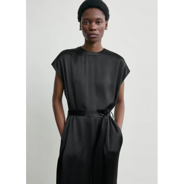 Crew satin dress black - Image 5