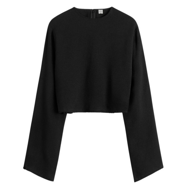Toteme Cropped sablé blouse black