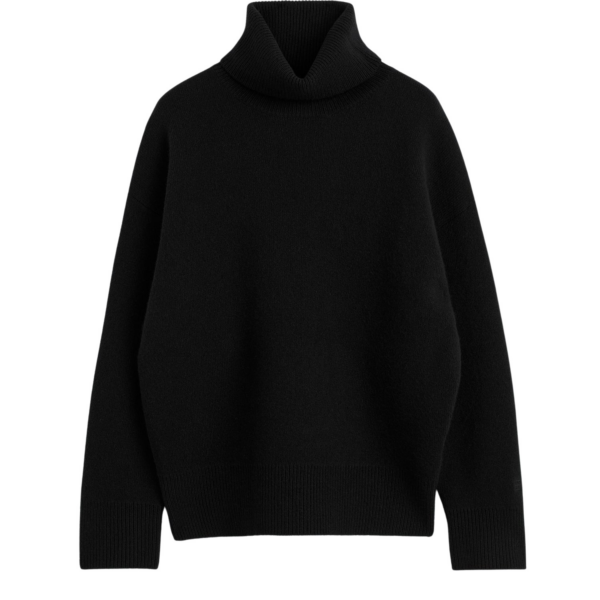 Toteme Double-knit turtleneck black Knit
