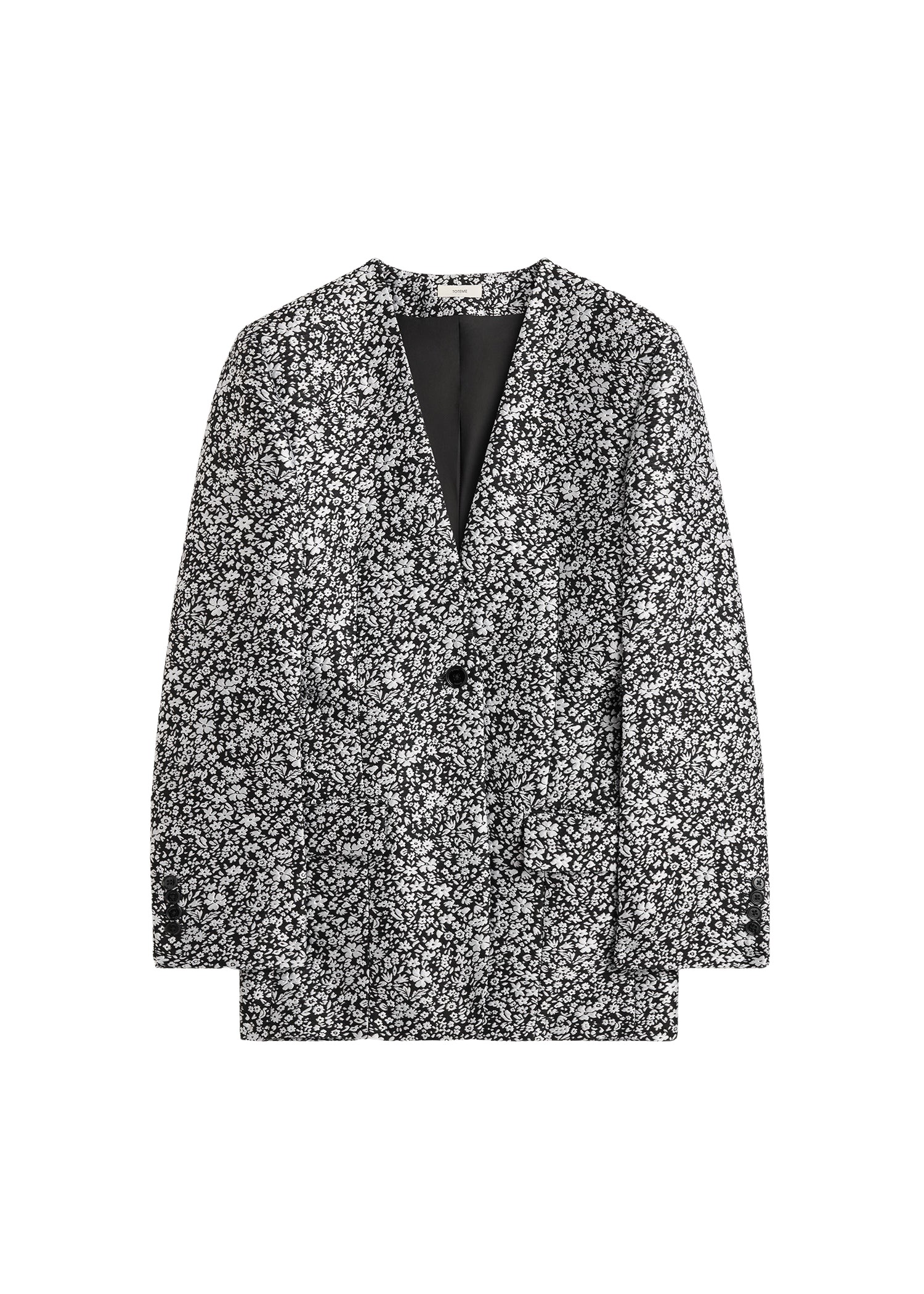 Toteme-Floral-slouch-blazer-whiteblack21469_nobg Toteme Jackets with minimalist design at Luxury Shoes