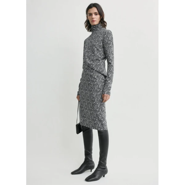 Floral twist dress black/white - Image 3