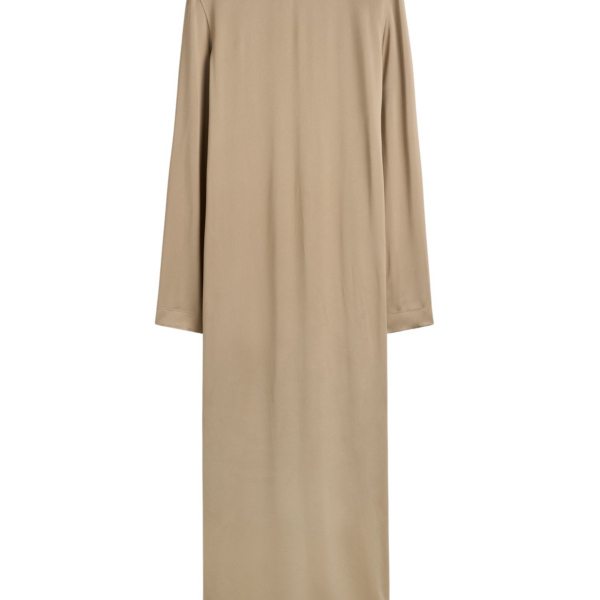 Toteme Long satin dress latte