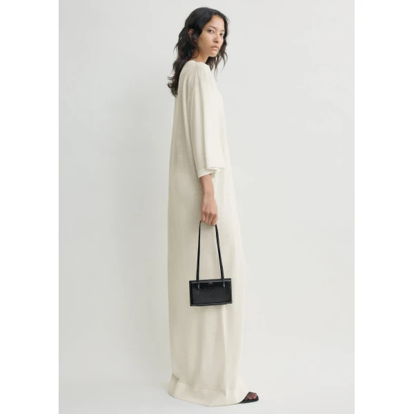 Merino knit tee dress ecru - Image 3