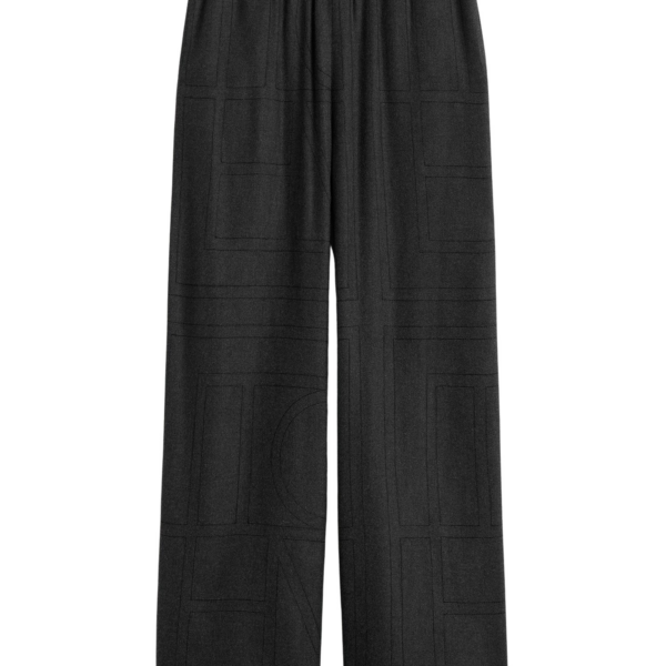 Toteme Monogram flannel pj bottoms charcoal