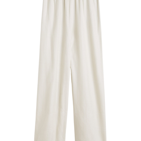 Toteme Monogram flannel pj bottoms ecru