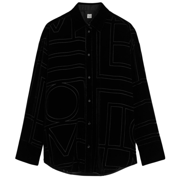 Toteme Oversized devoré shirt black