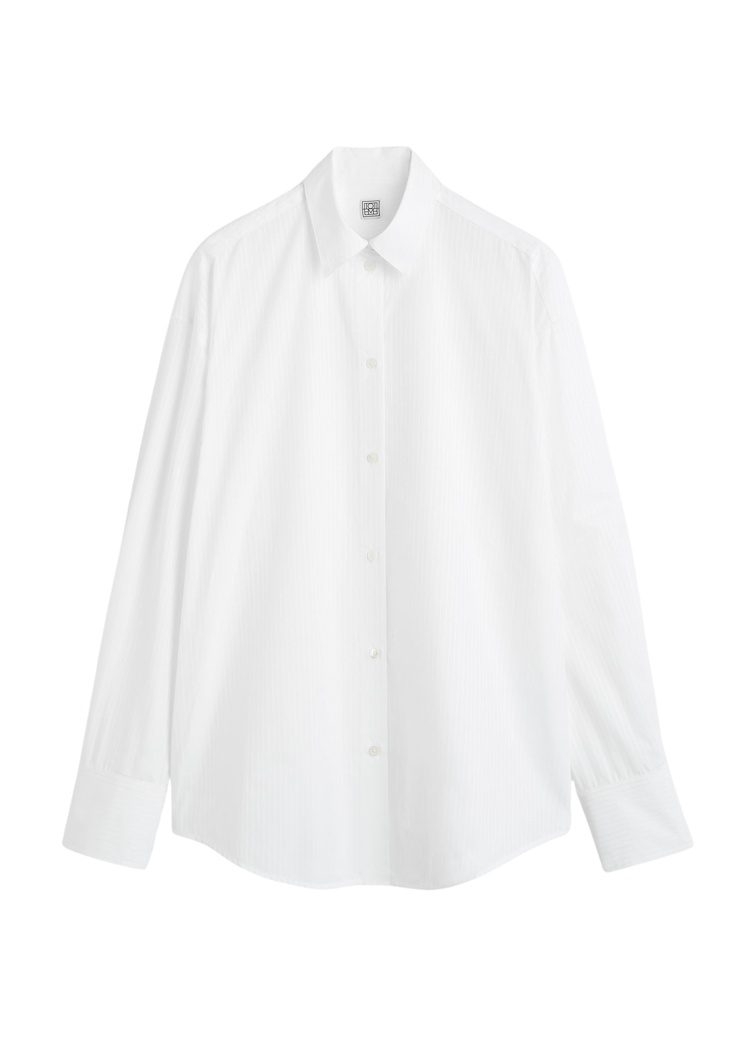 Toteme-Oversized-striped-shirt-white96238_nobg Toteme Tops with minimalist design at Luxury Shoes