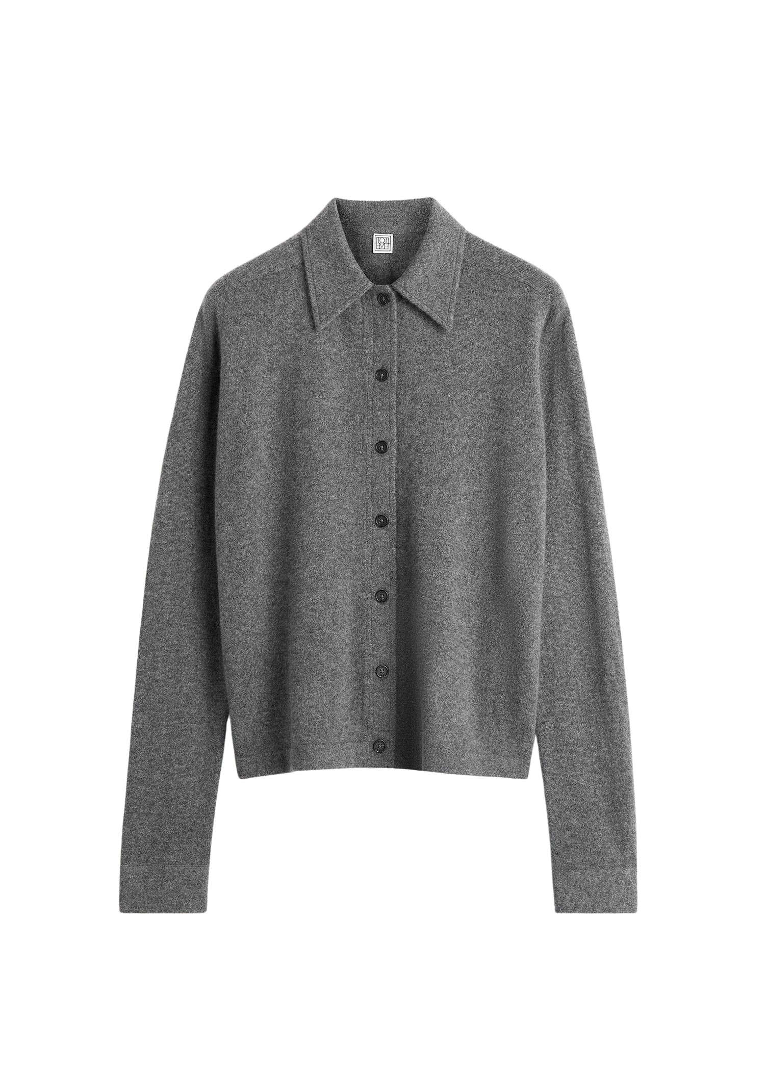 Toteme Raglan-sleeve cashmere cardigan dark grey