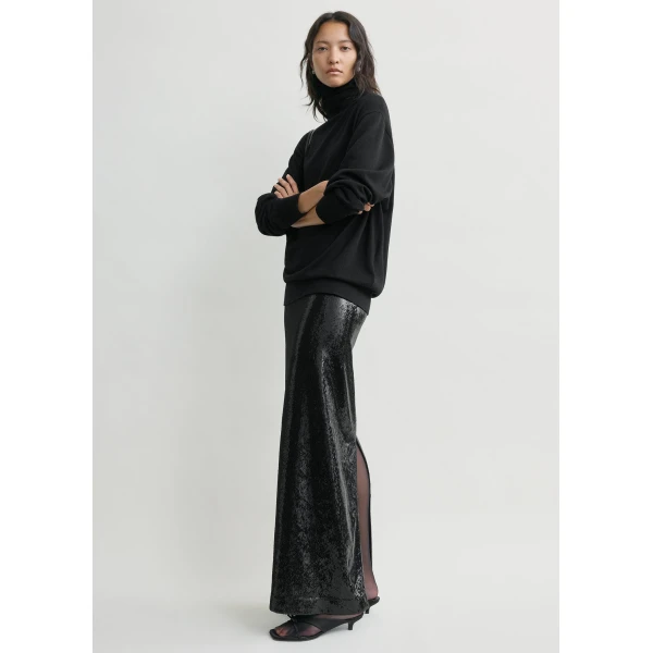 Sequin skirt black - Image 3