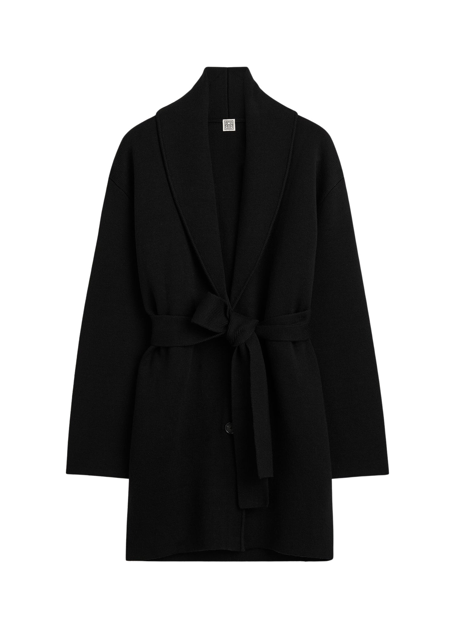 Toteme-Shawl-lapel-robe-black69738_nobg Toteme Coats with minimalist design at Luxury Shoes