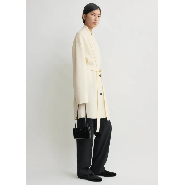 Shawl-lapel robe ecru - Image 3