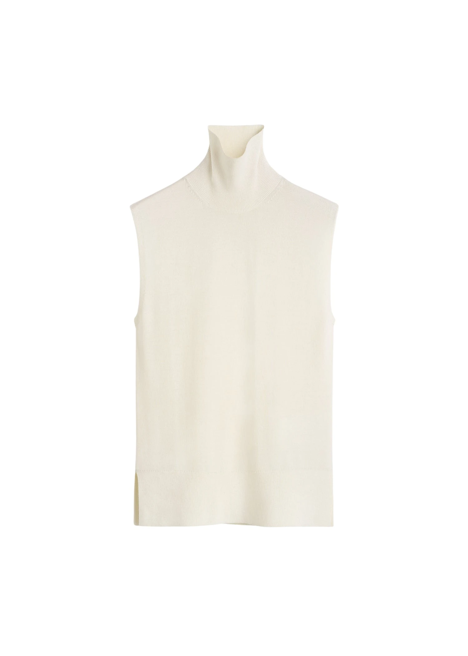 Toteme-Sleeveless-fine-turtleneck-ecru73688_nobg Toteme Knitwear with minimalist design at Luxury Shoes