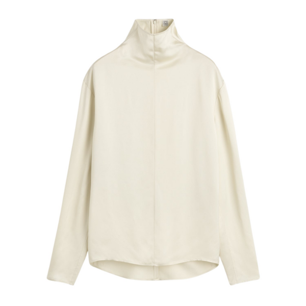 Toteme Slouch-neck blouse ecru