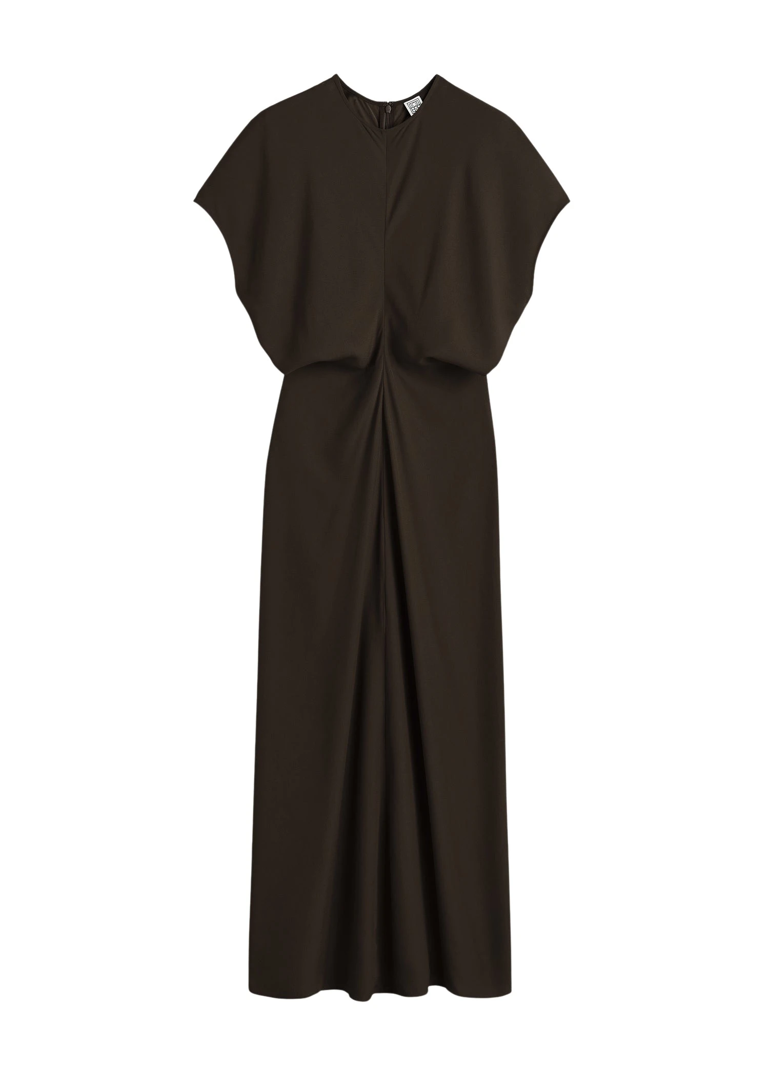 Toteme-Slouch-waist-dress-bark54309_nobg Toteme Dresses with minimalist design at Luxury Shoes
