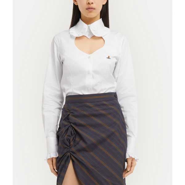 Vivienne Westwood Toulouse Frill Shirt - Vivienne Westwood Tops - Punk Luxury - Shop at Luxury Shoes 