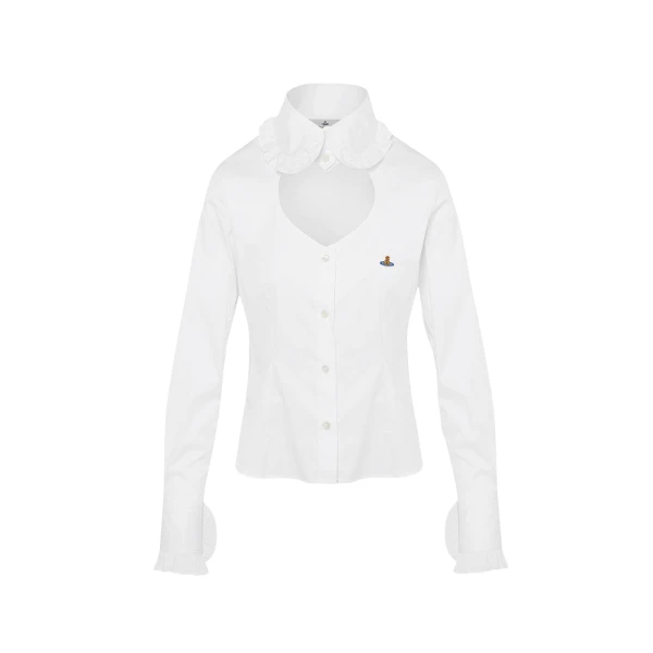 Vivienne Westwood Toulouse Frill Shirt - Vivienne Westwood Tops - Punk Luxury - Shop at Luxury Shoes 