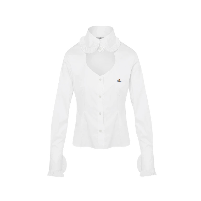 Vivienne Westwood Toulouse Frill Shirt - Vivienne Westwood Tops - Punk Luxury - Shop at Luxury Shoes 
