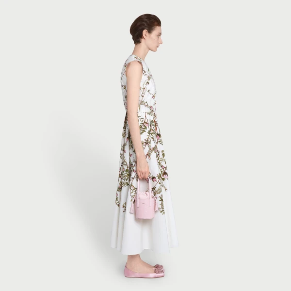 Giambattista Valli Treillage Ivory Popeline Midi Dress - Giambattista Valli Dresses - Romantic Couture - Shop at Luxury Shoes 