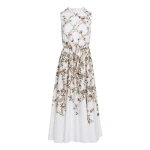 Giambattista Valli Treillage Ivory Popeline Midi Dress - Giambattista Valli Dresses - Romantic Couture - Shop at Luxury Shoes 
