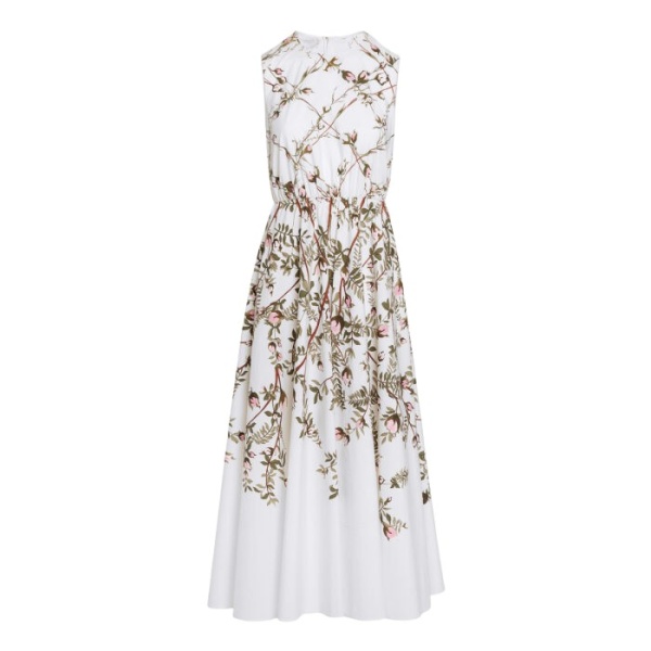 Giambattista Valli Treillage Ivory Popeline Midi Dress - Giambattista Valli Dresses - Romantic Couture - Shop at Luxury Shoes 