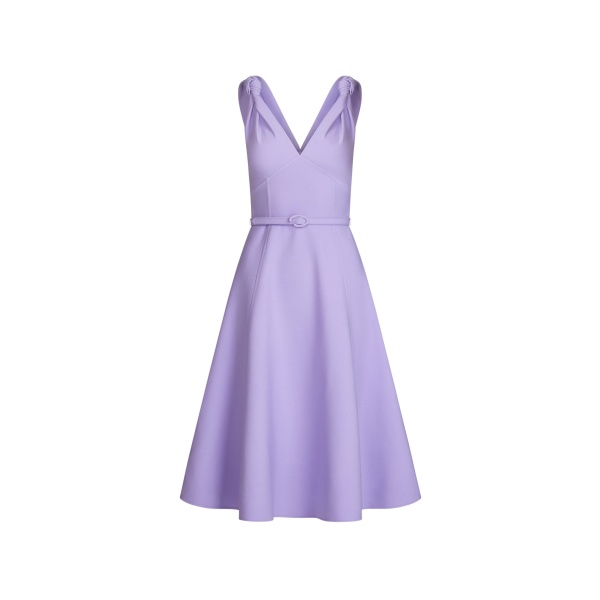 Oscar de la Renta Twist-Detailed Wool Dress - Oscar de la Renta Dresses - American Couture - Shop at Luxury Shoes 