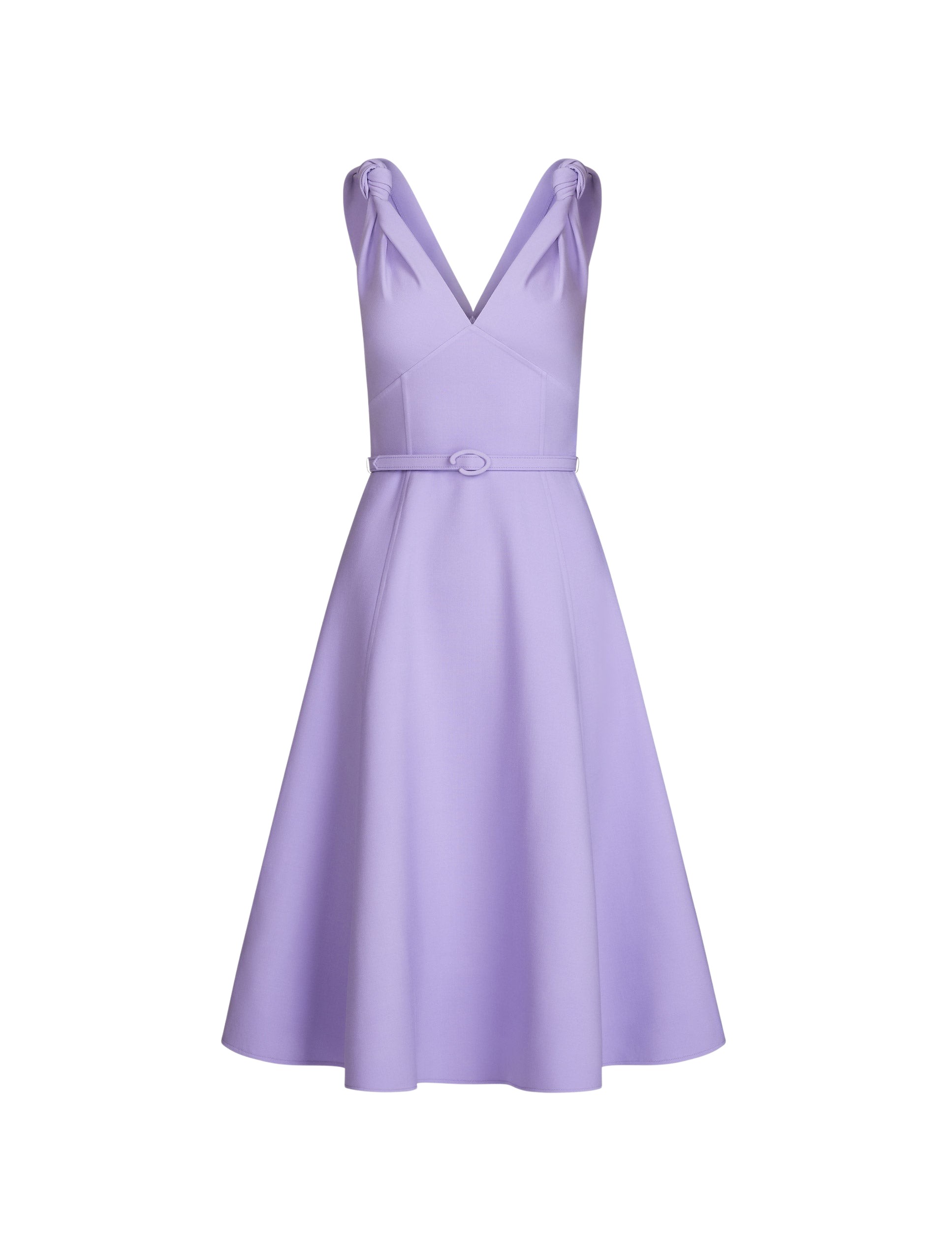 Oscar de la Renta Twist-Detailed Wool Dress - Oscar de la Renta Dresses - American Couture - Shop at Luxury Shoes 