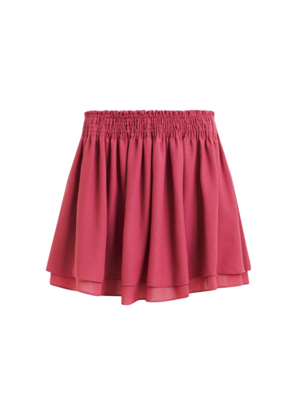 Essentiel Antwerp Vintage pink ruffled layered mini skirt - Essentiel Antwerp Skirts - Colorful Belgian Design - Shop at Luxury Shoes 