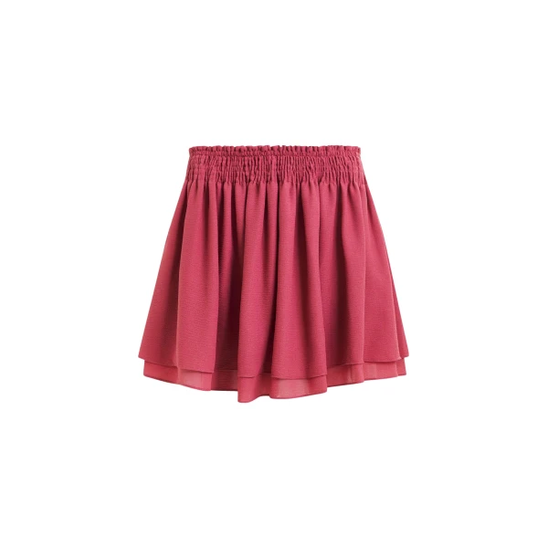 Essentiel Antwerp Vintage pink ruffled layered mini skirt - Essentiel Antwerp Skirts - Colorful Belgian Design - Shop at Luxury Shoes 