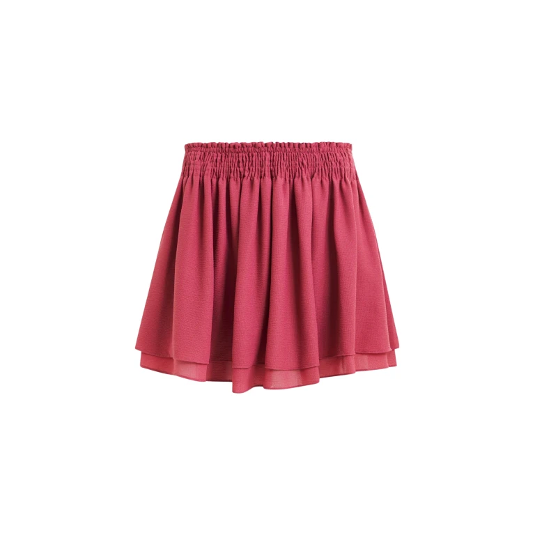 Essentiel Antwerp Vintage pink ruffled layered mini skirt - Essentiel Antwerp Skirts - Colorful Belgian Design - Shop at Luxury Shoes 