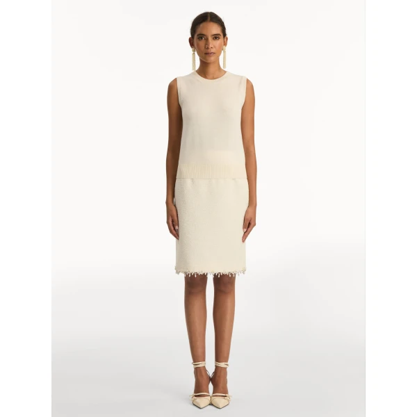 Oscar de la Renta Virgin Wool Tank - Oscar de la Renta Tops - American Couture - Shop at Luxury Shoes 