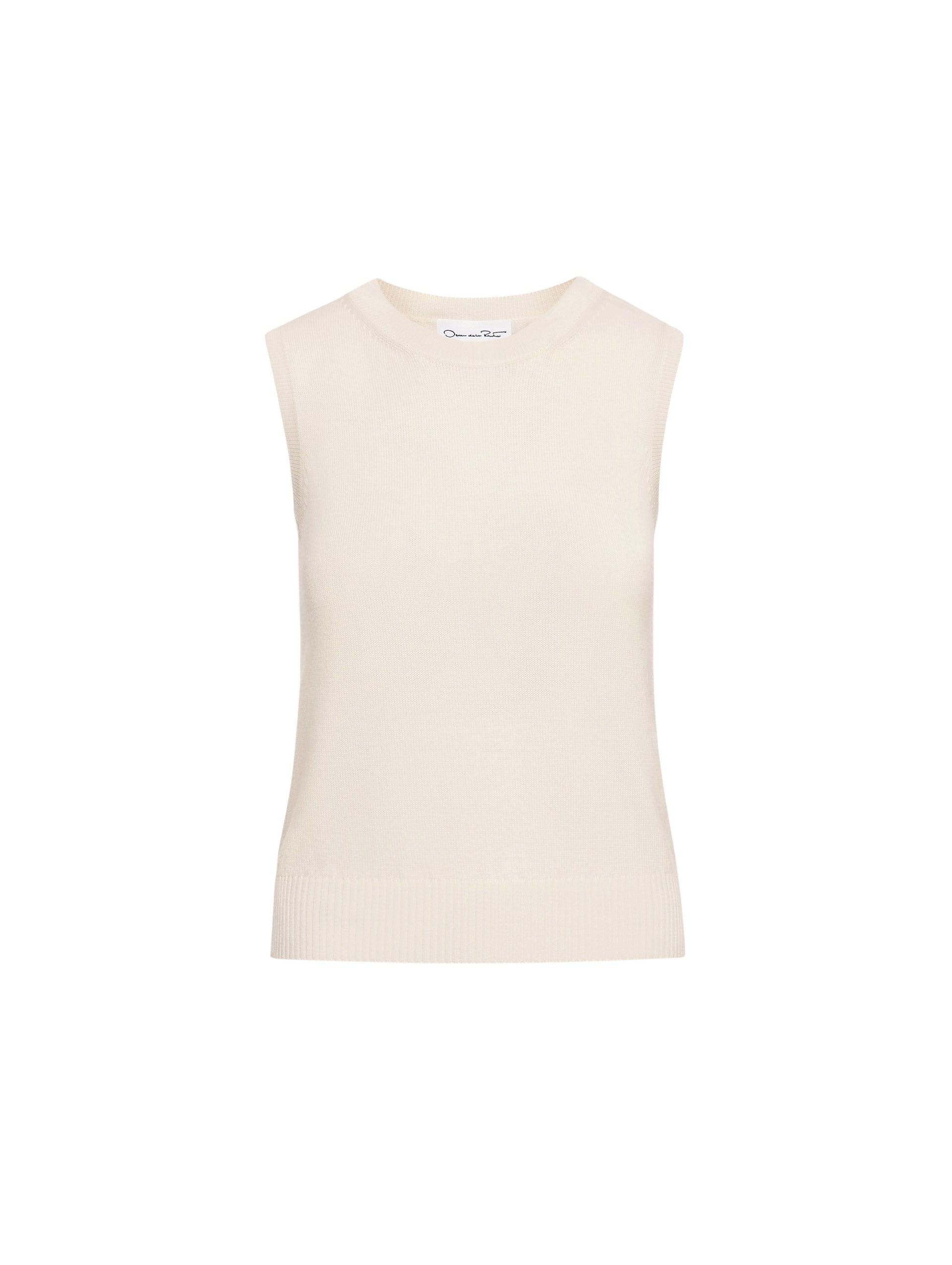 Oscar de la Renta Virgin Wool Tank Top