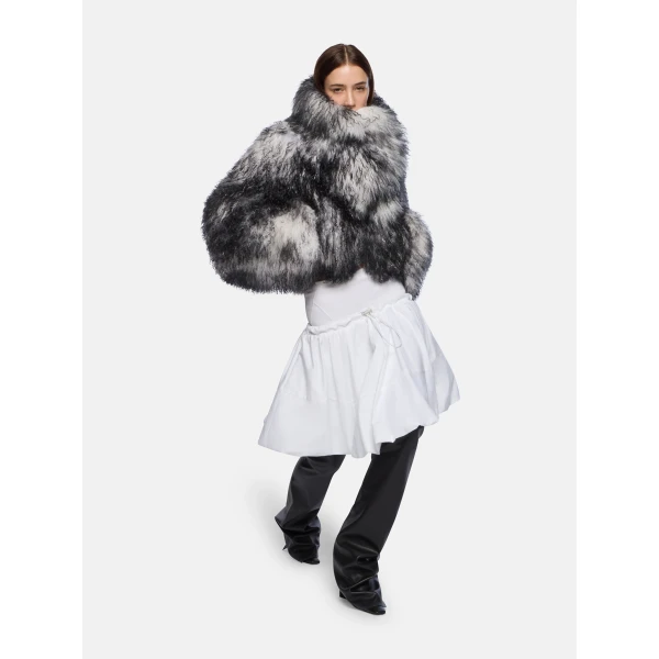 The Attico White And Black Bomber - The Attico Jackets - Designed by Gilda Ambrosio & Giorgia Tordini - Shop at Luxury Shoes 
