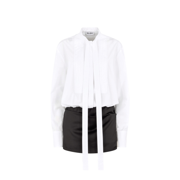 The Attico White And Black Mini Dress - The Attico Dresses - Designed by Gilda Ambrosio & Giorgia Tordini - Shop at Luxury Shoes 