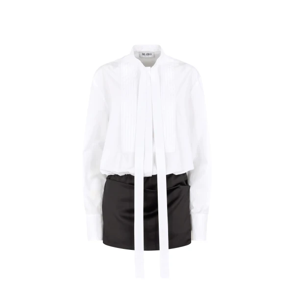 The Attico White And Black Mini Dress - The Attico Dresses - Designed by Gilda Ambrosio & Giorgia Tordini - Shop at Luxury Shoes 