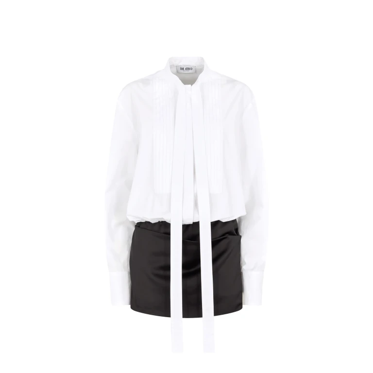 The Attico White And Black Mini Dress - The Attico Dresses - Designed by Gilda Ambrosio & Giorgia Tordini - Shop at Luxury Shoes 
