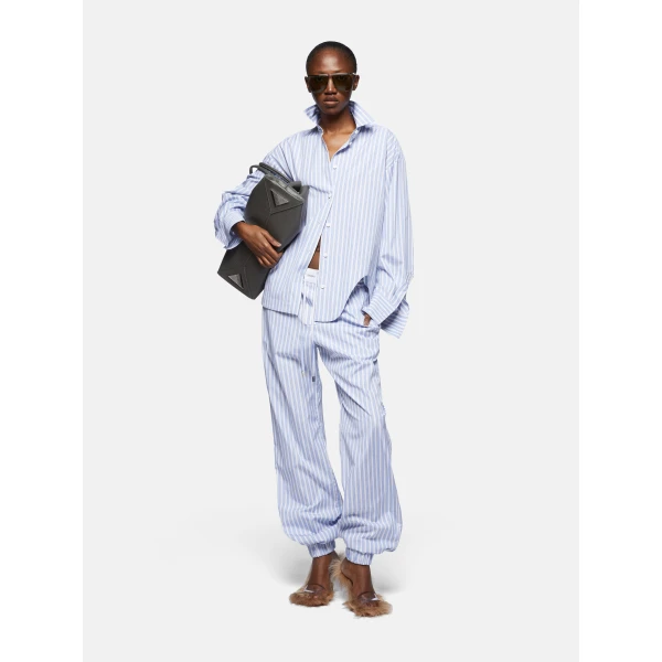 The Attico White And Navy Blue Long Pants - The Attico Pants - Designed by Gilda Ambrosio & Giorgia Tordini - Shop at Luxury Shoes 