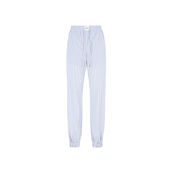 The Attico White And Navy Blue Long Pants - The Attico Pants - Designed by Gilda Ambrosio & Giorgia Tordini - Shop at Luxury Shoes 