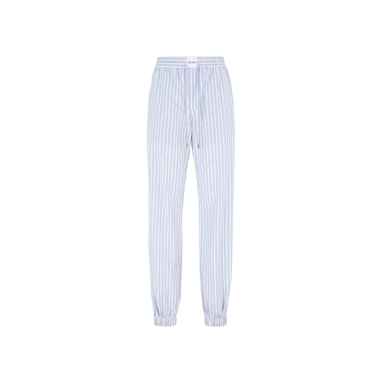 The Attico White And Navy Blue Long Pants - The Attico Pants - Designed by Gilda Ambrosio & Giorgia Tordini - Shop at Luxury Shoes 
