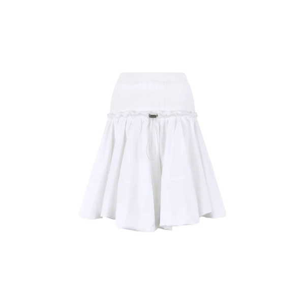 The Attico White Midi Skirt - The Attico Skirts - Designed by Gilda Ambrosio & Giorgia Tordini - Shop at Luxury Shoes 