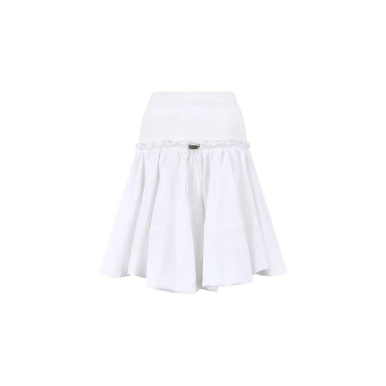 The Attico White Midi Skirt - The Attico Skirts - Designed by Gilda Ambrosio & Giorgia Tordini - Shop at Luxury Shoes 
